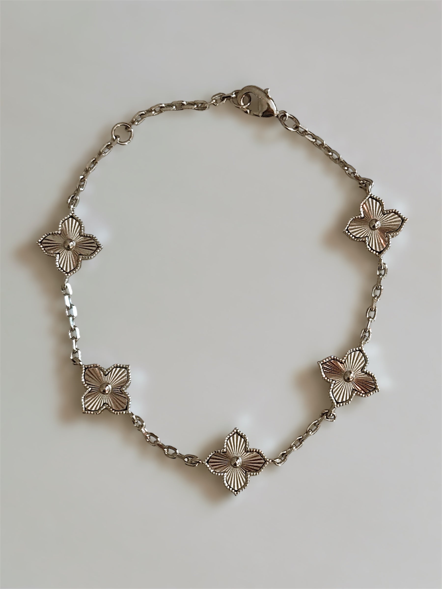 Classic Flower Silver Bracelet