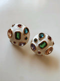 Mosaic Multi Color Stone Earrings