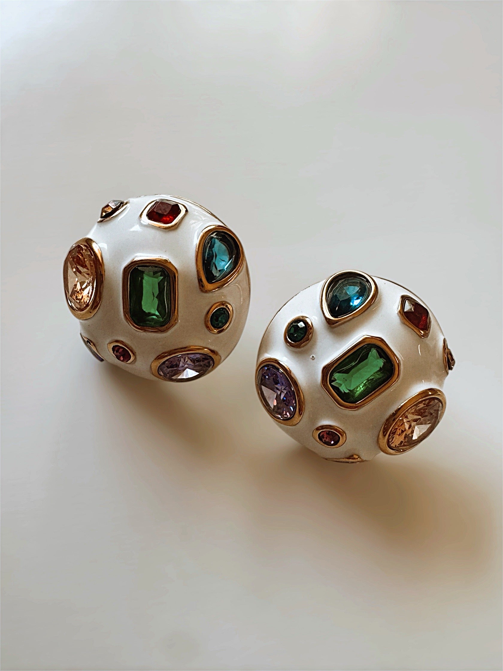 Mosaic Multi Color Stone Earrings