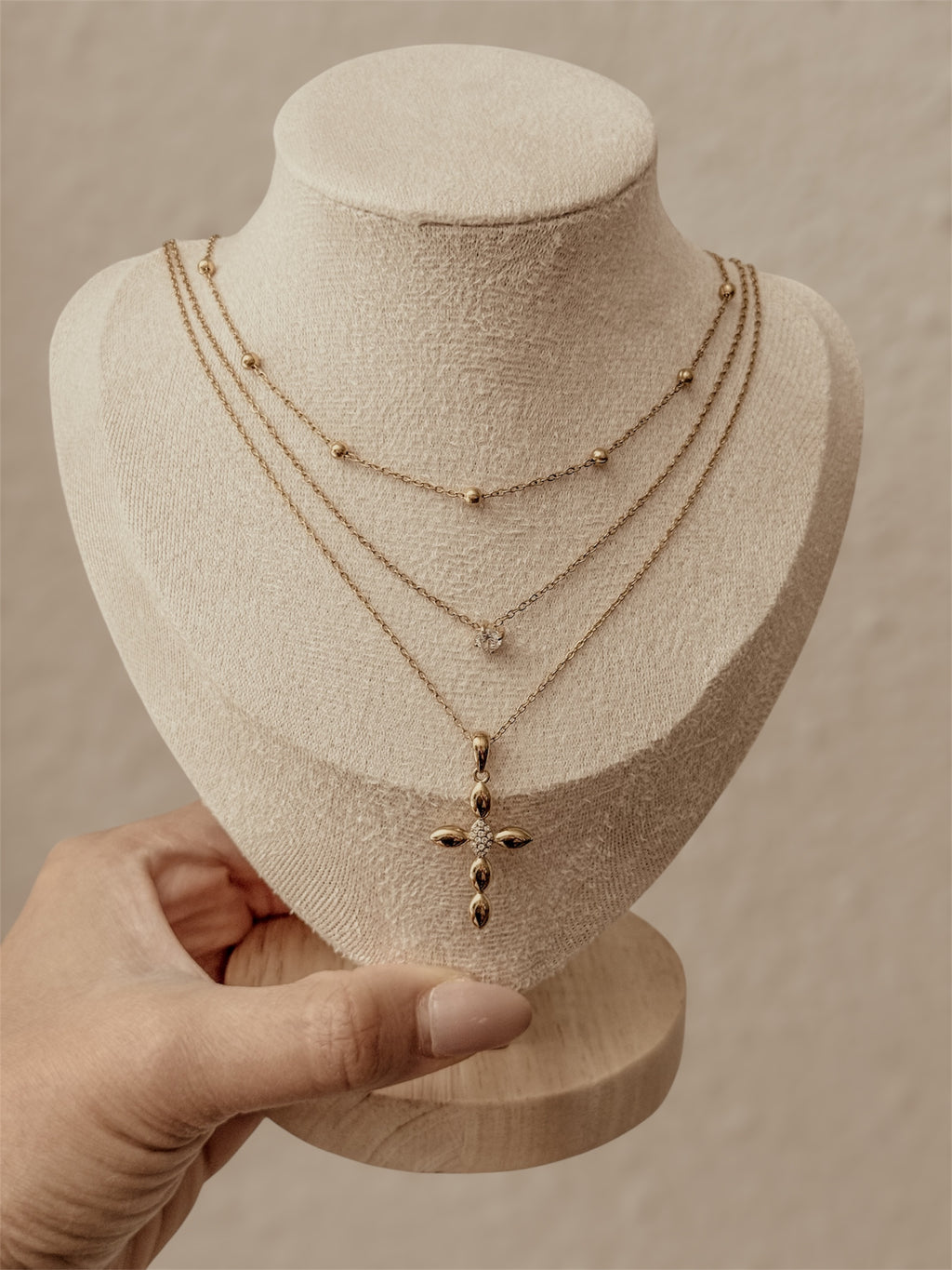 Cross Layered Necklace