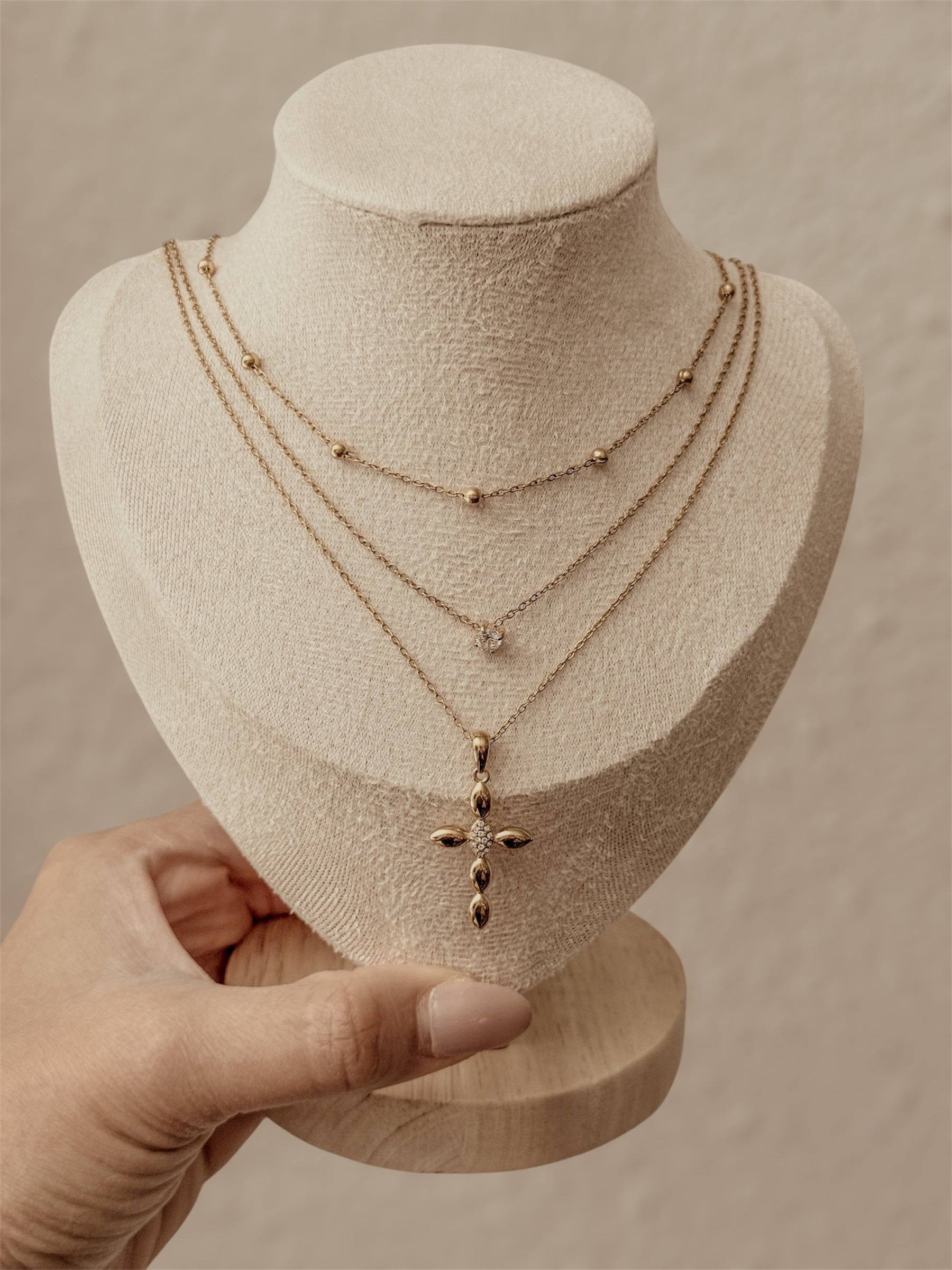 Cross Layered Necklace