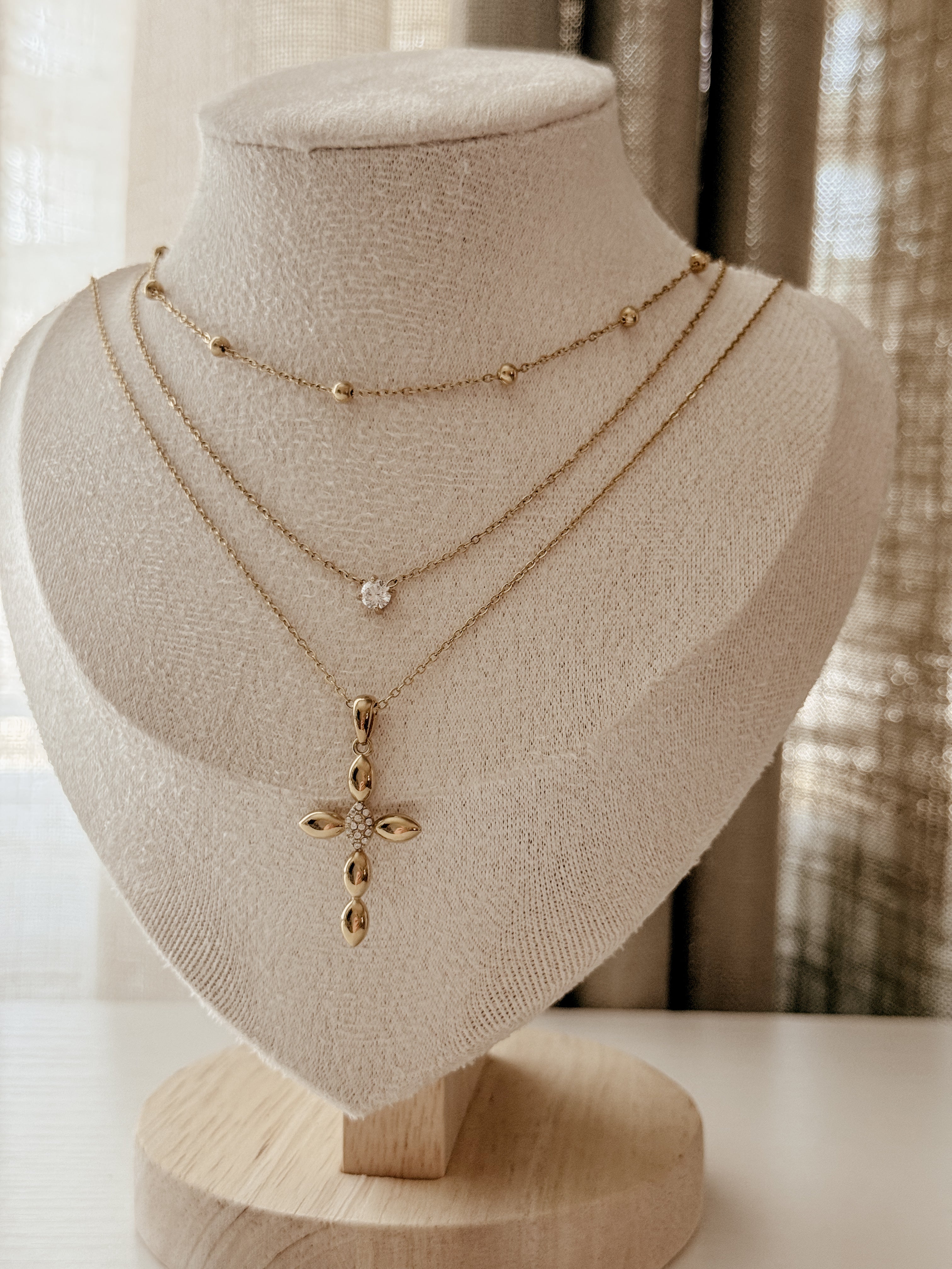 Cross Layered Necklace