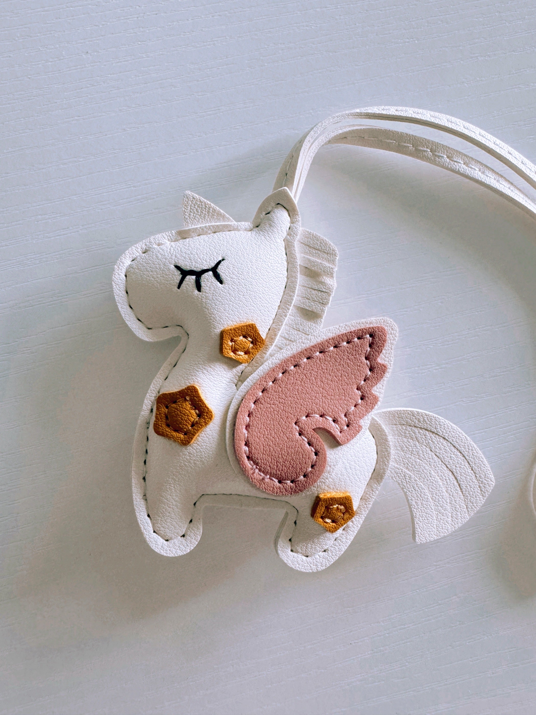 White Unicorn Charm Bag
