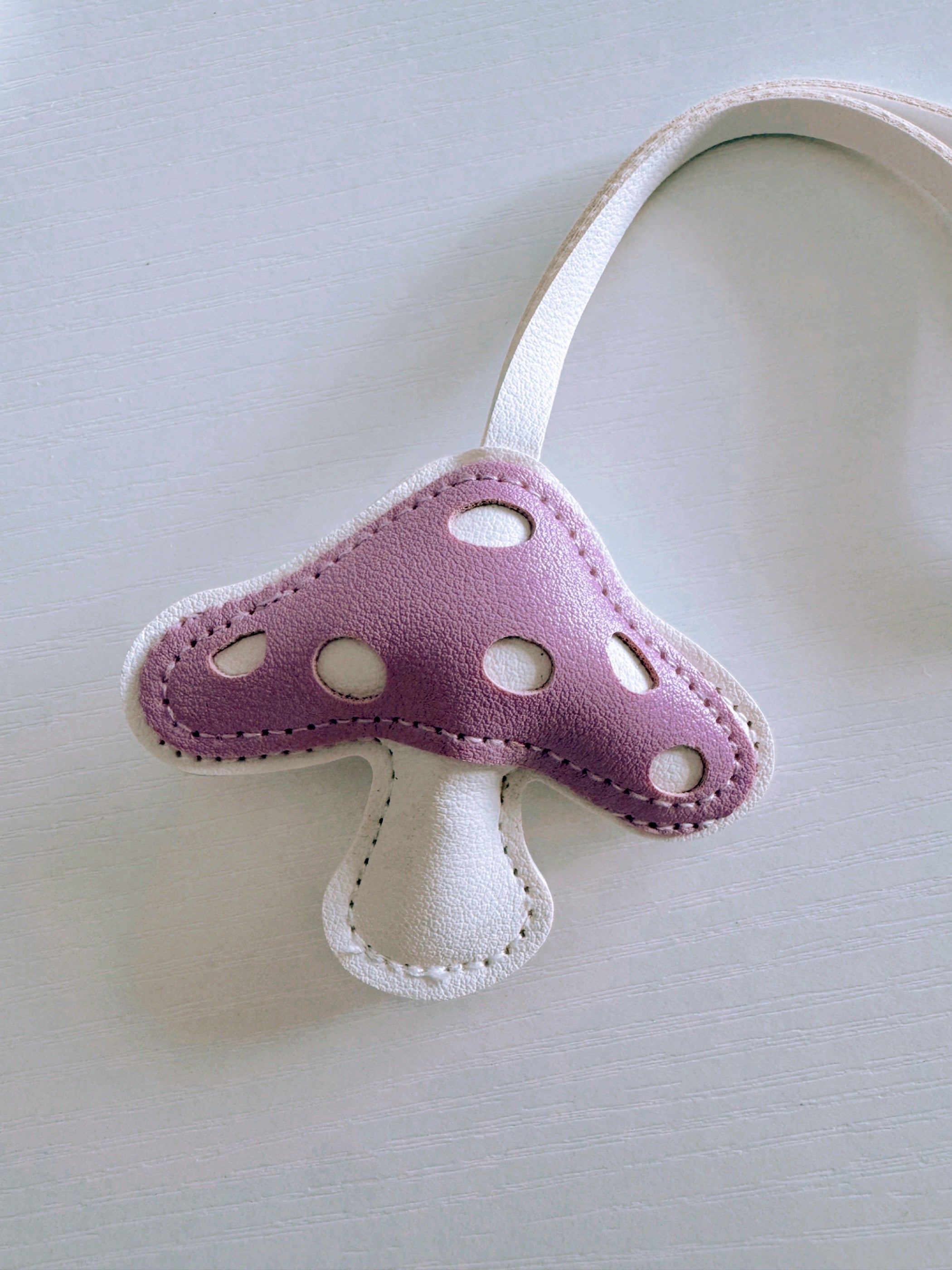 Purple Mushroom Charm Bag