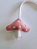 Pink Mushroom Charm Bag