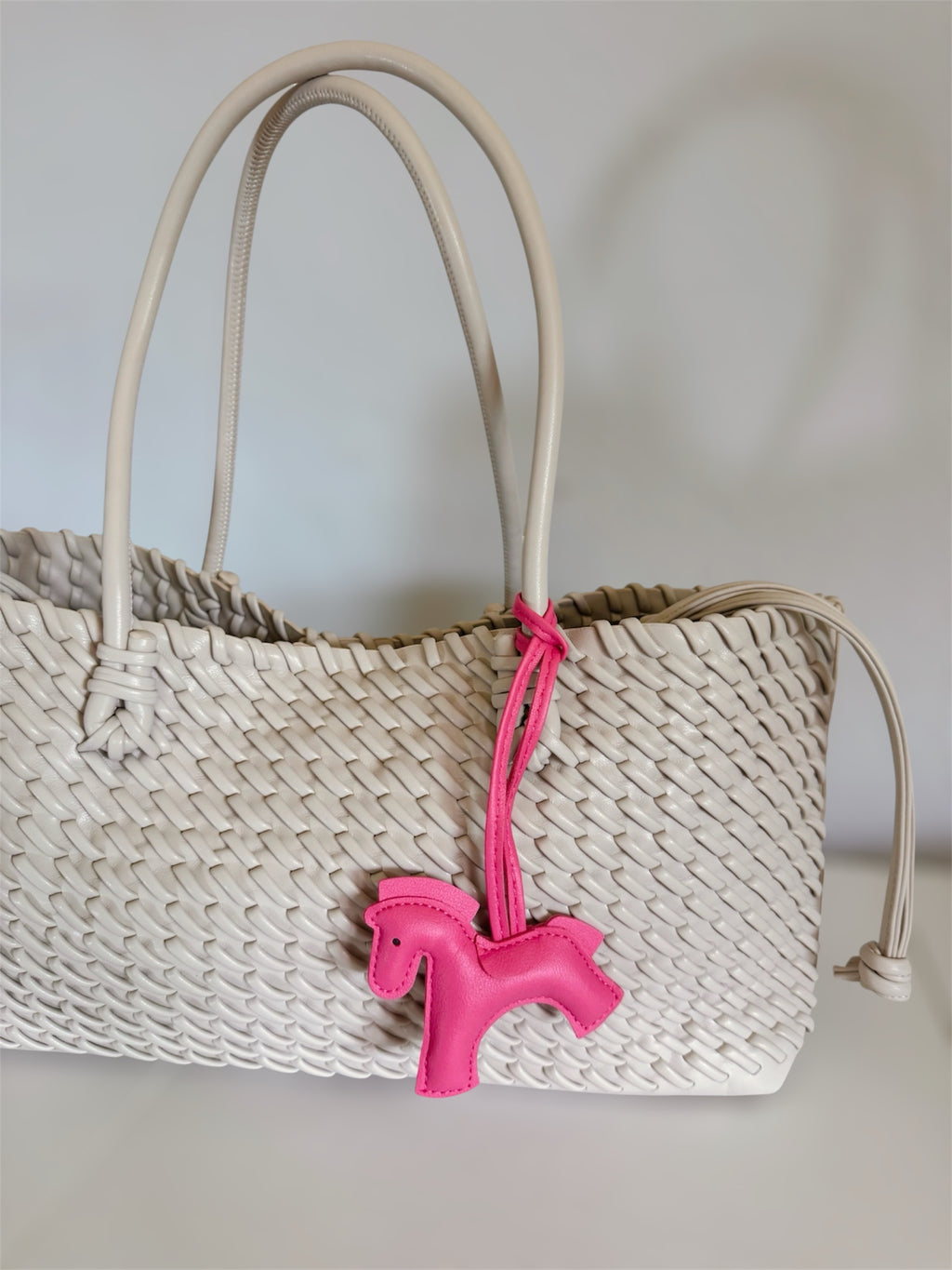 Fuchsia Horse Charm Bag