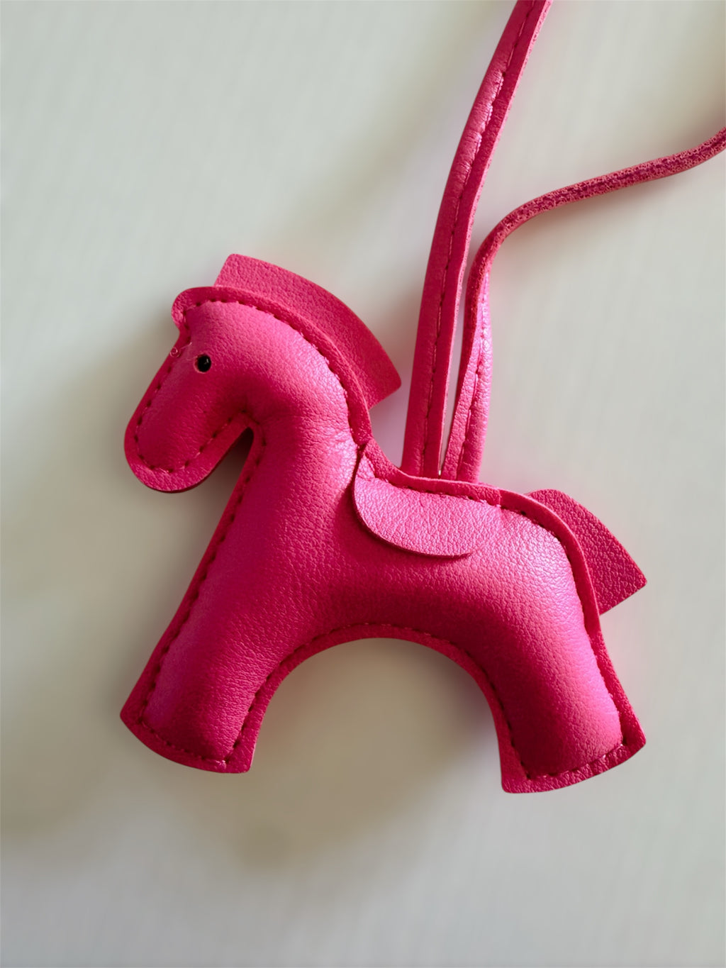 Fuchsia Horse Charm Bag