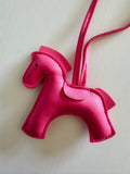 Fuchsia Horse Charm Bag