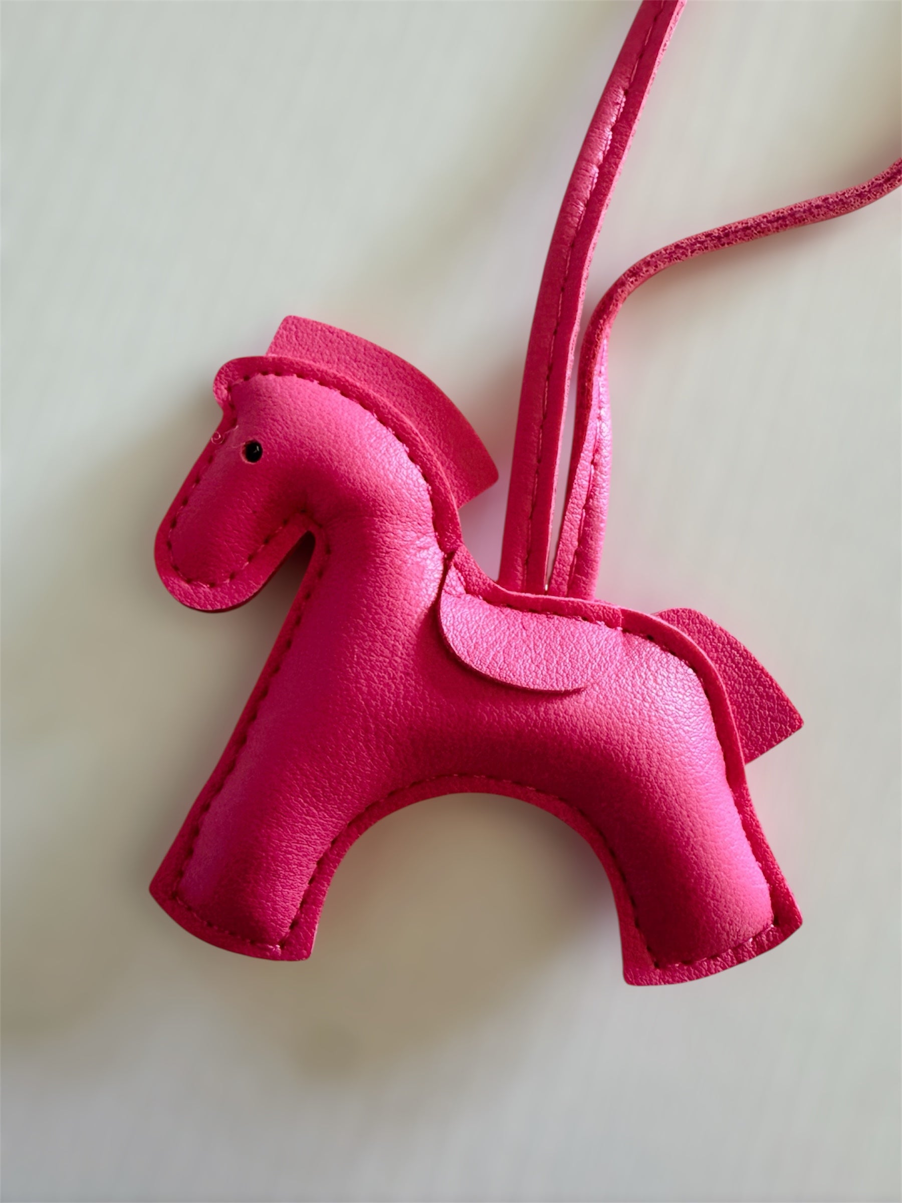 Fuchsia Horse Charm Bag