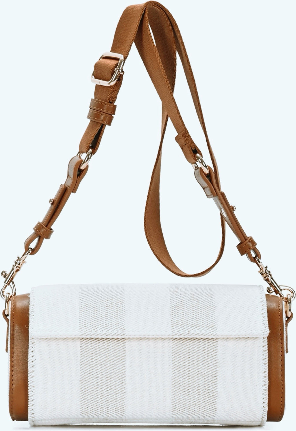 Striped Mini Canvas Shoulder Bag