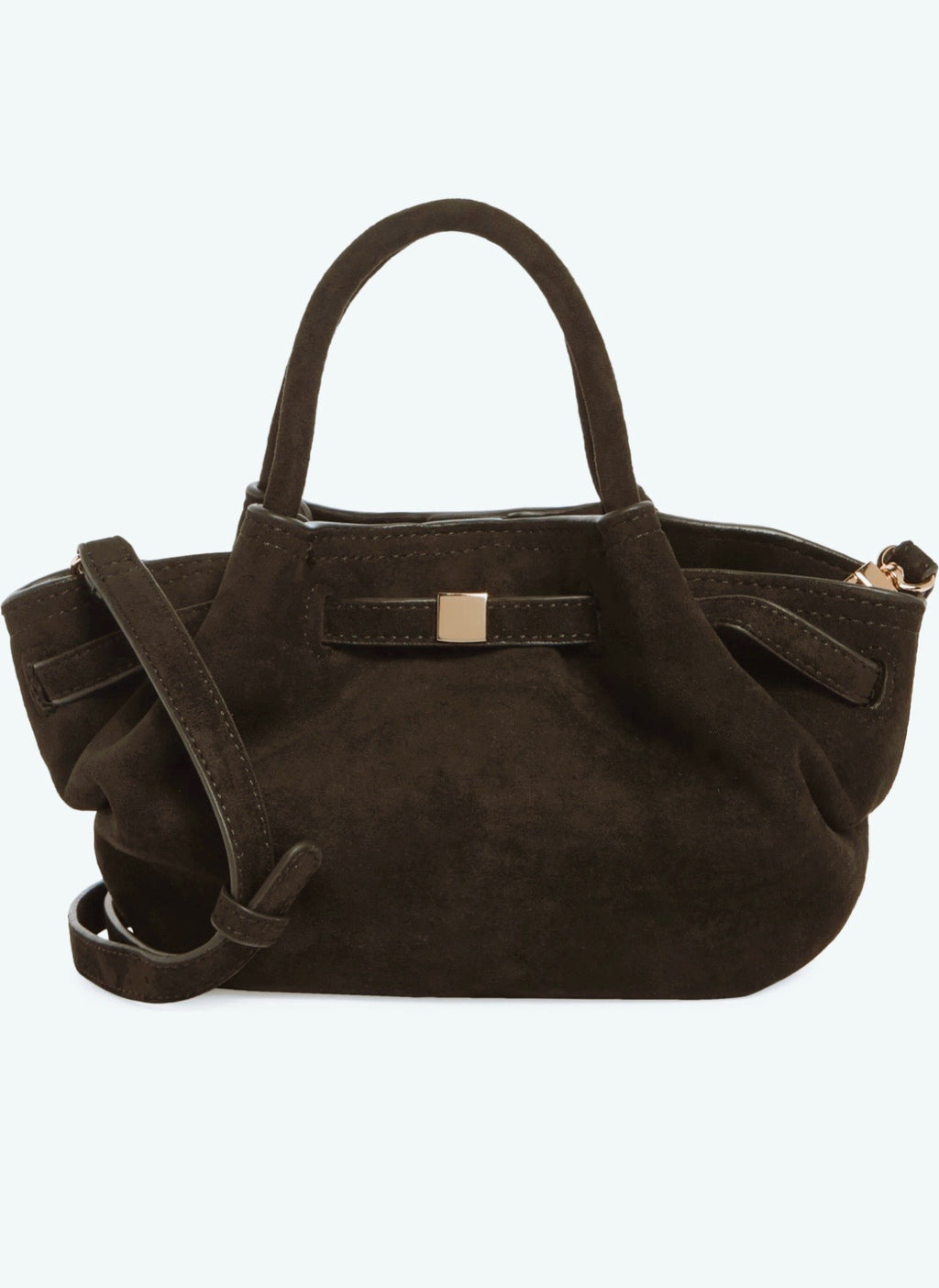 Faux Suede Crossbody Bag