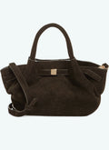 Faux Suede Crossbody Bag