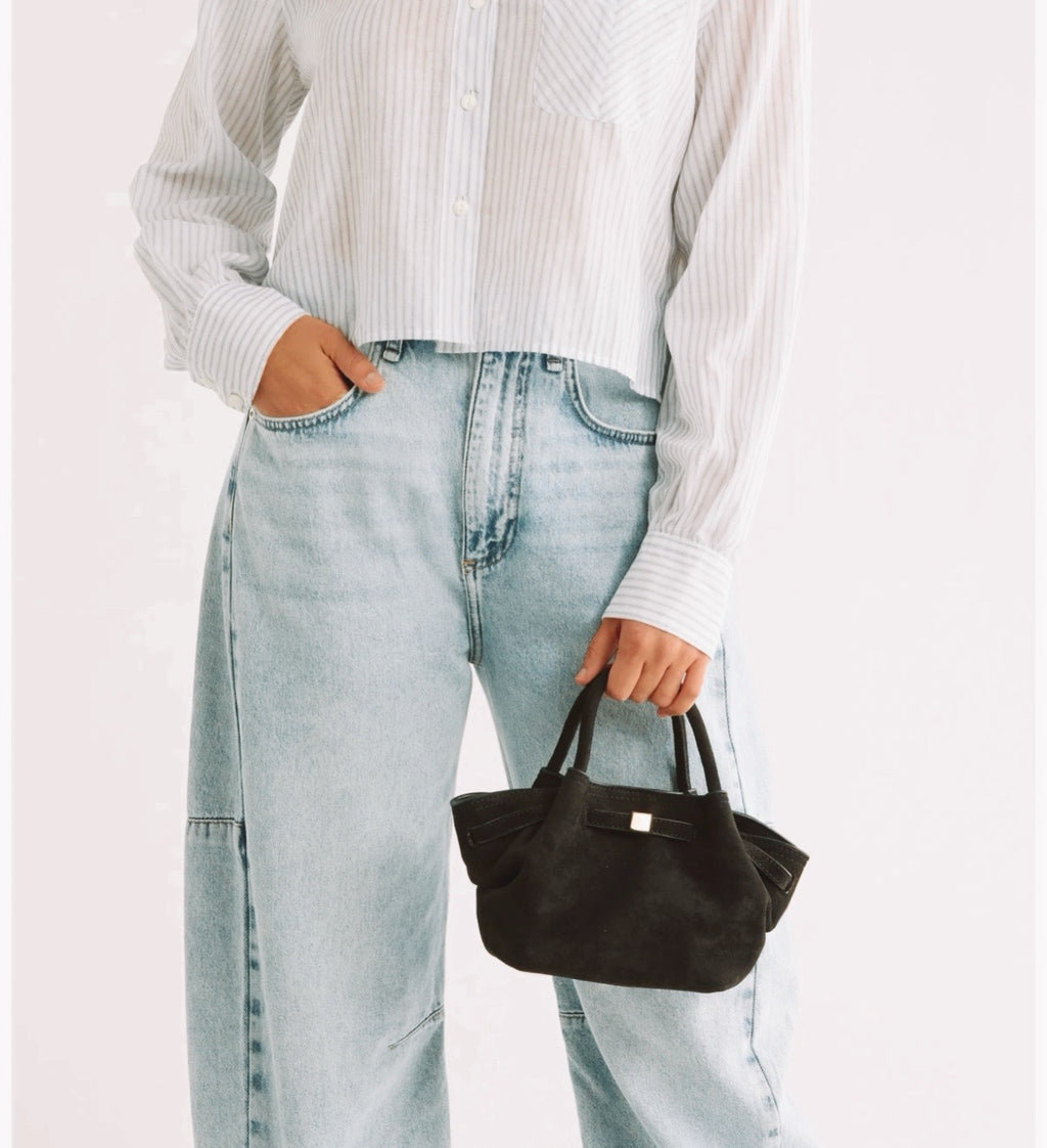 Faux Suede Crossbody Bag