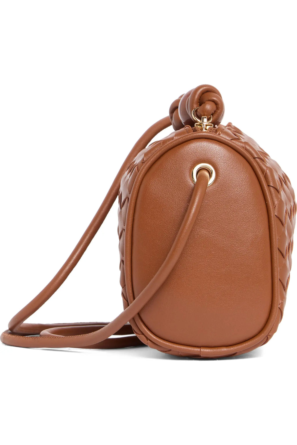 Woven Faux Leather Crossbody Bag
