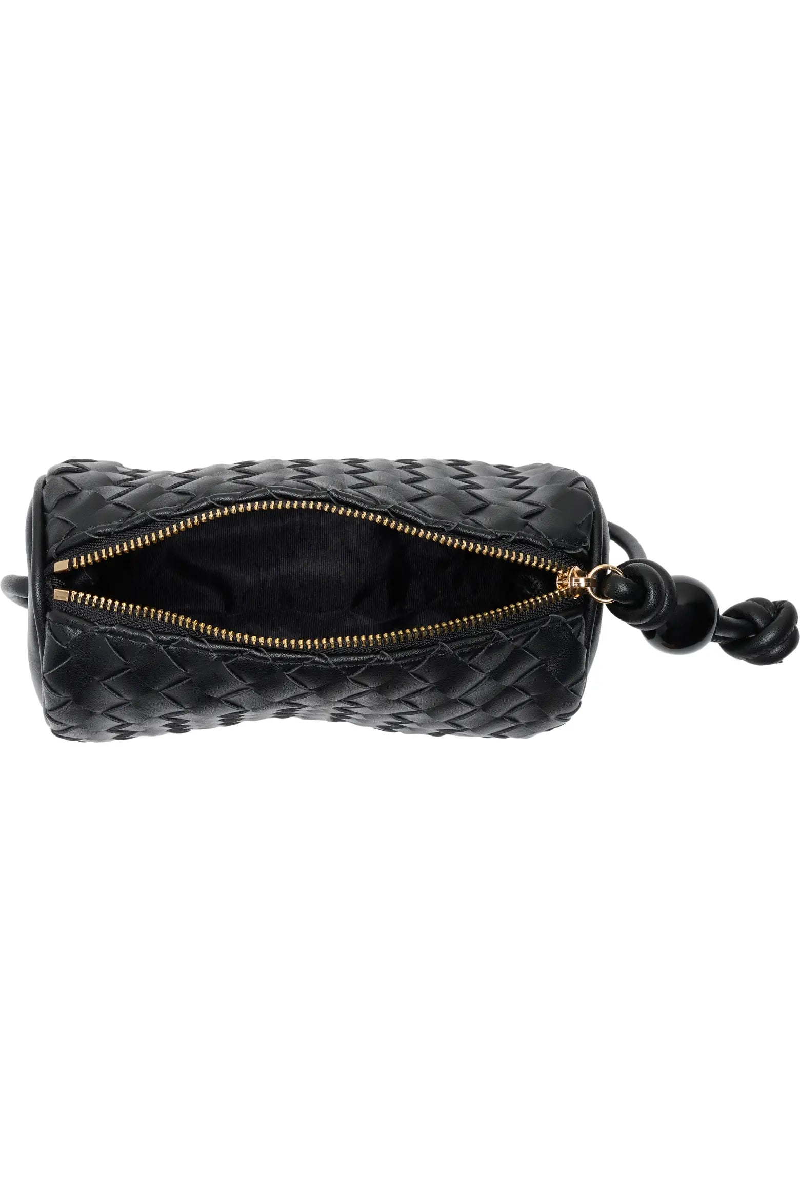 Woven Faux Leather Crossbody Bag