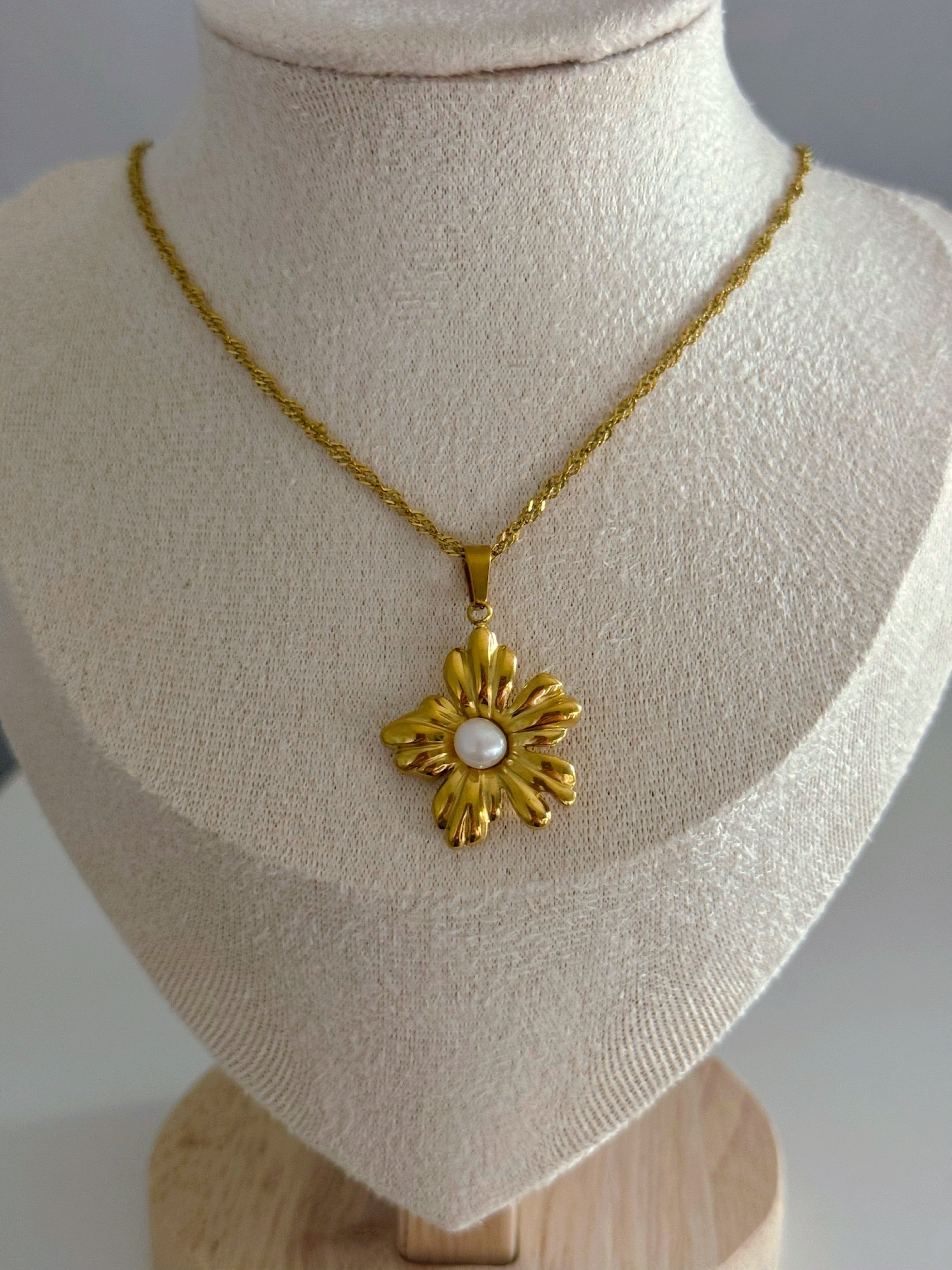 Sampaguita Pearl Gold Necklace